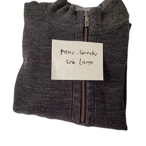 Tommy Bahama 1/4 Zip Gray Pullover Sweater Adult Size Large Crew-Neck - Picture 2 of 10